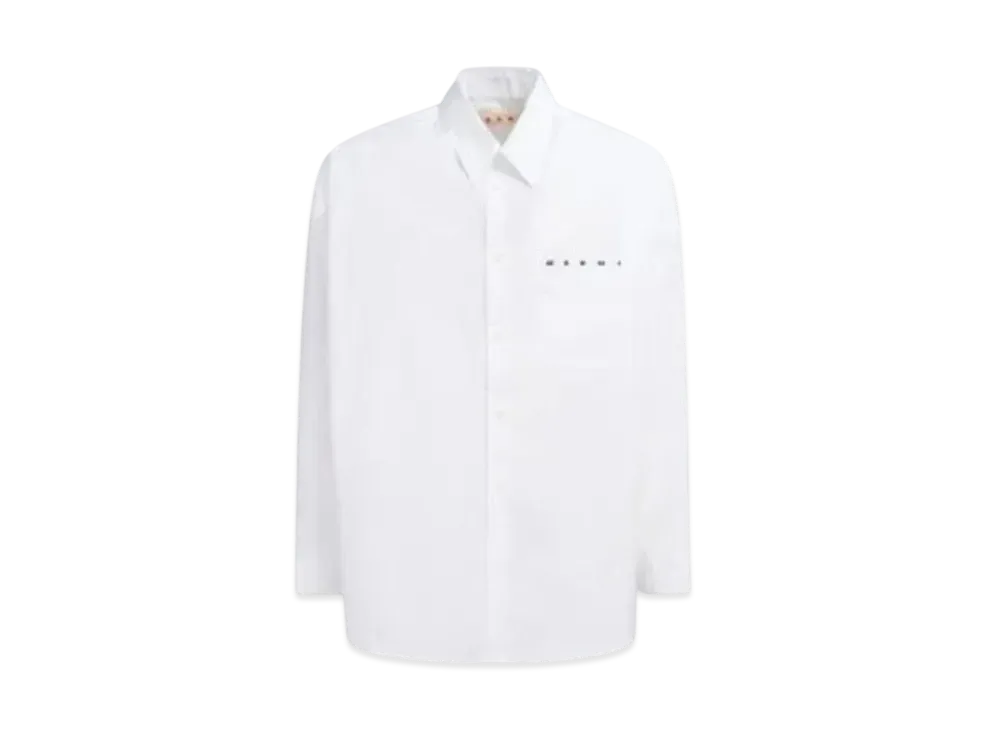 Marni Made Of Organic Poplin Shirt "Ivory"