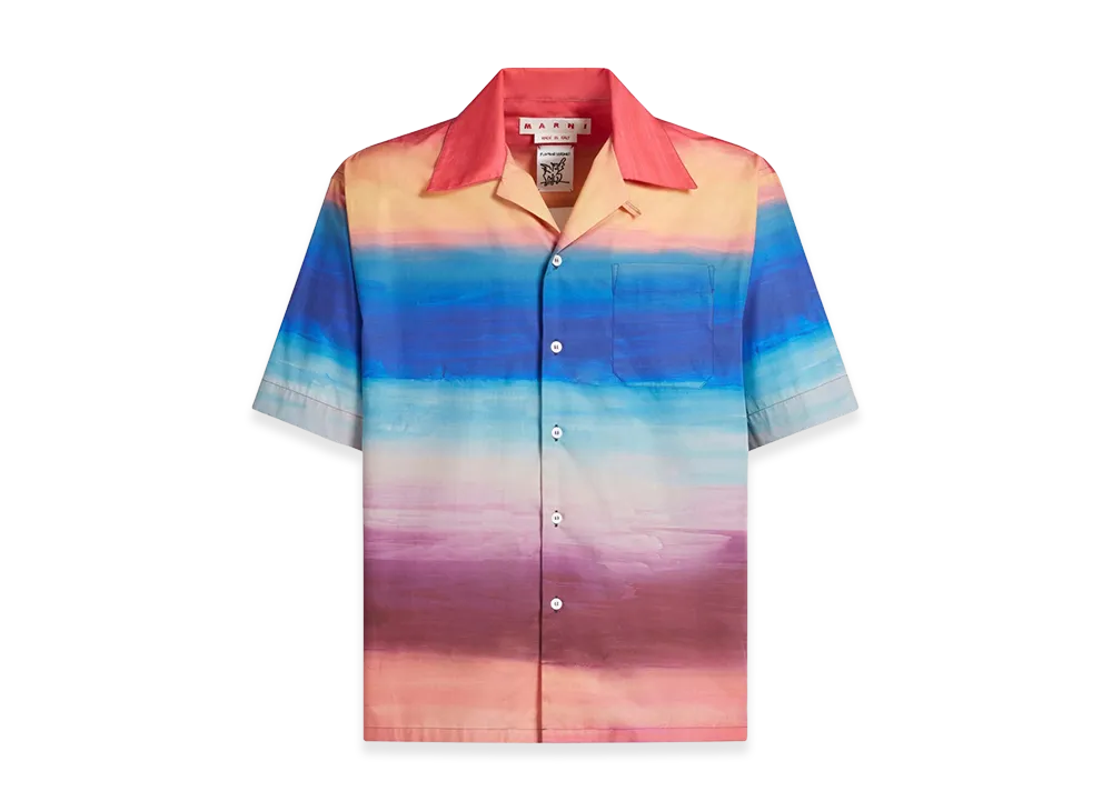 MARNI x -Flaminia Veronesi- Sunset Print Open Collar Shirt "Multi"