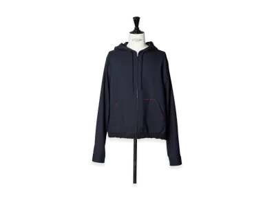 MARNI Tropical Wool Zip Hoodie "Navyblack"