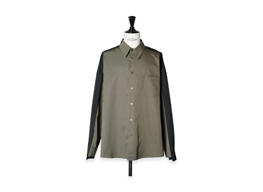 MARNI Bicolor Shirts "Khaki/Black"