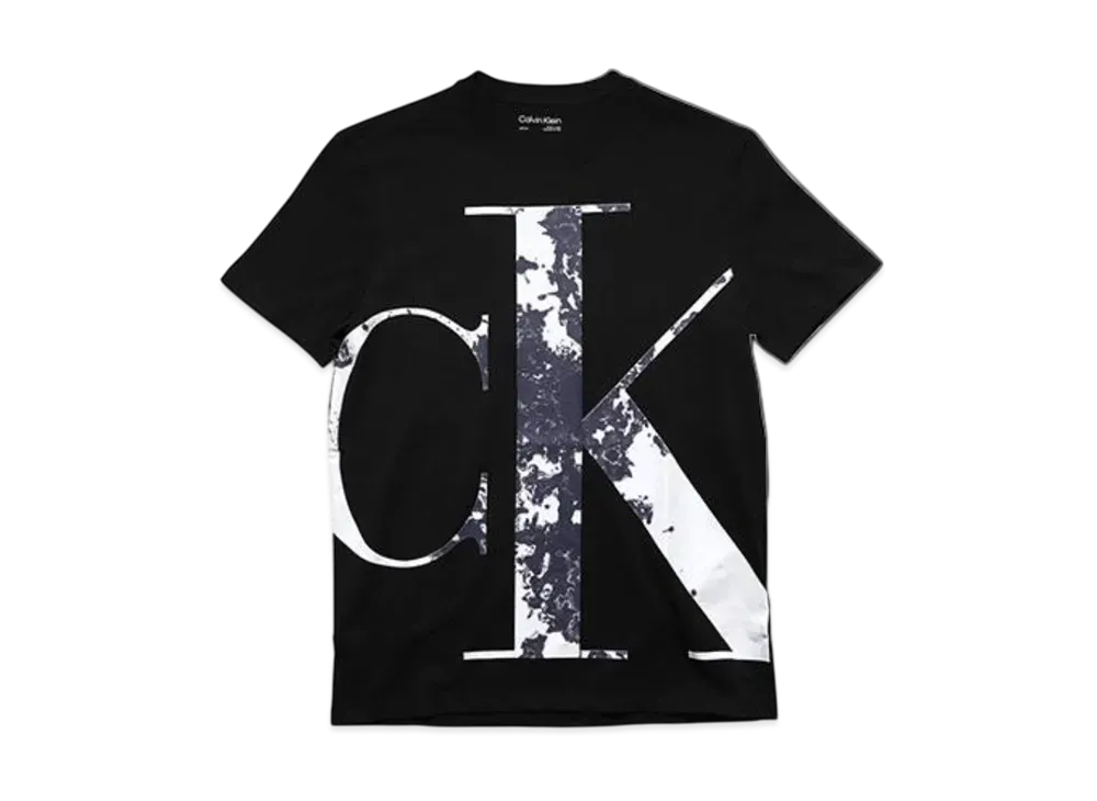 Calvin Klein CK One Marbled Monogram Short Sleeve T-Shirt "Black Beauty"