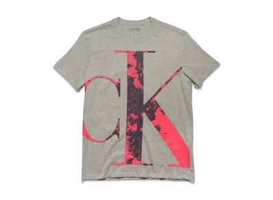 Calvin Klein CK One Marbled Monogram Short Sleeve T-Shirt "Heroic Grey Heather"