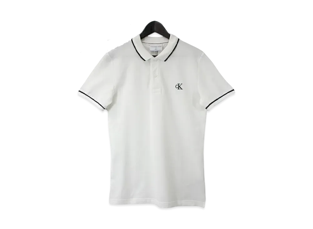 Calvin Klein Jeans Topping Slim Polo Pique Fabric "Bright White"