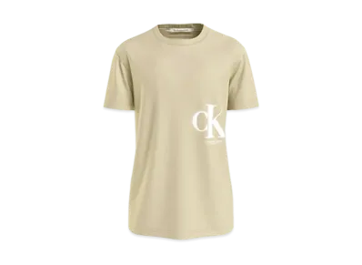 Calvin Klein Jeans Spray Logo Crew Neck T-Shirt Ck "Classic Beige"