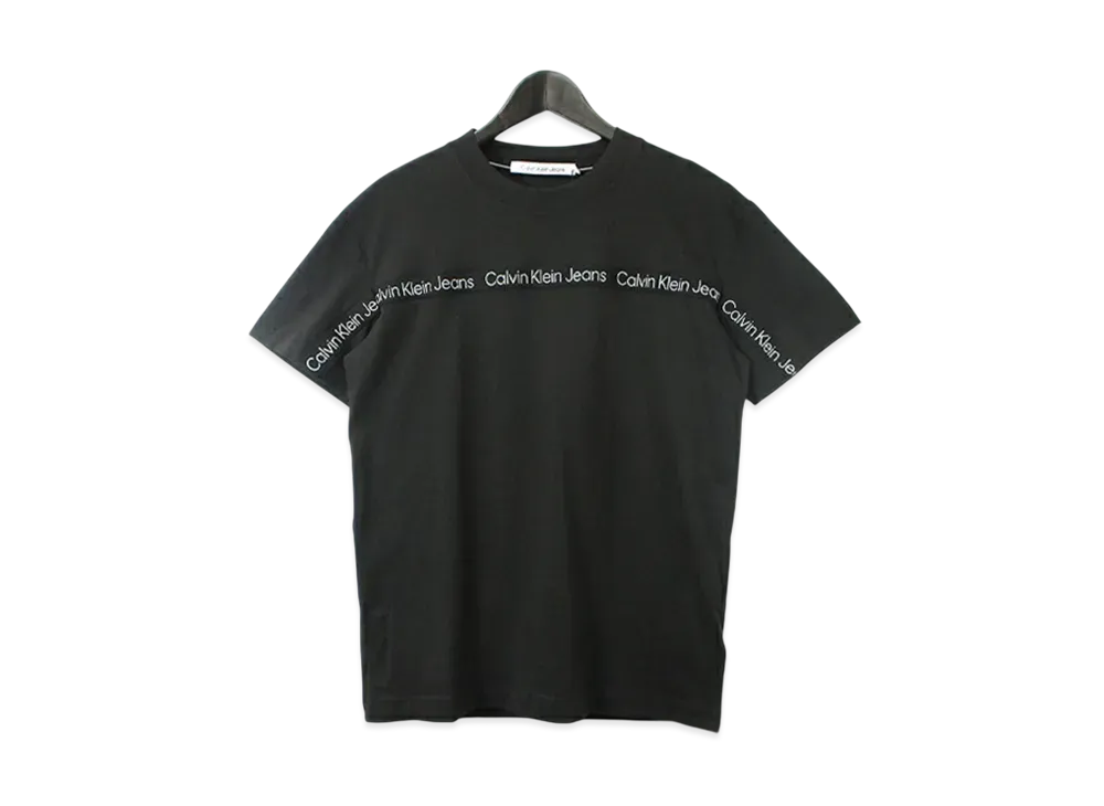 Calvin Klein Jeans Logo Tape Crew Neck T-Shirt "CK Black"