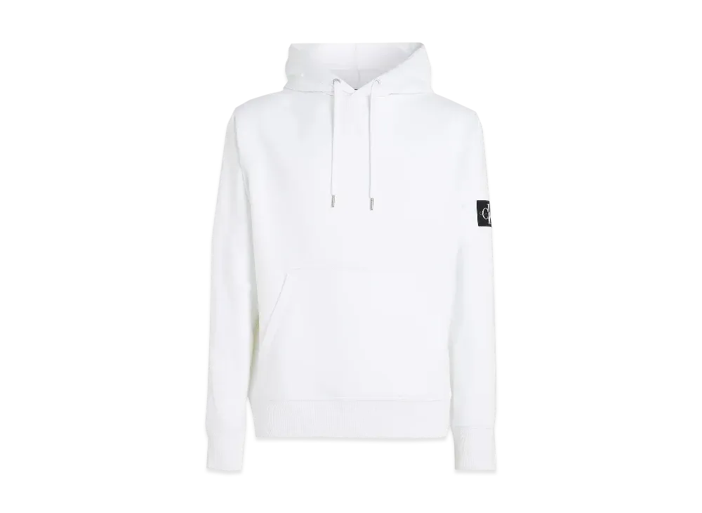 Calvin Klein Jeans Monogram Logo Sleeve Badge Hoodie "Bright White"