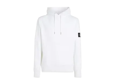 Calvin Klein Jeans Monogram Logo Sleeve Badge Hoodie "Bright White"