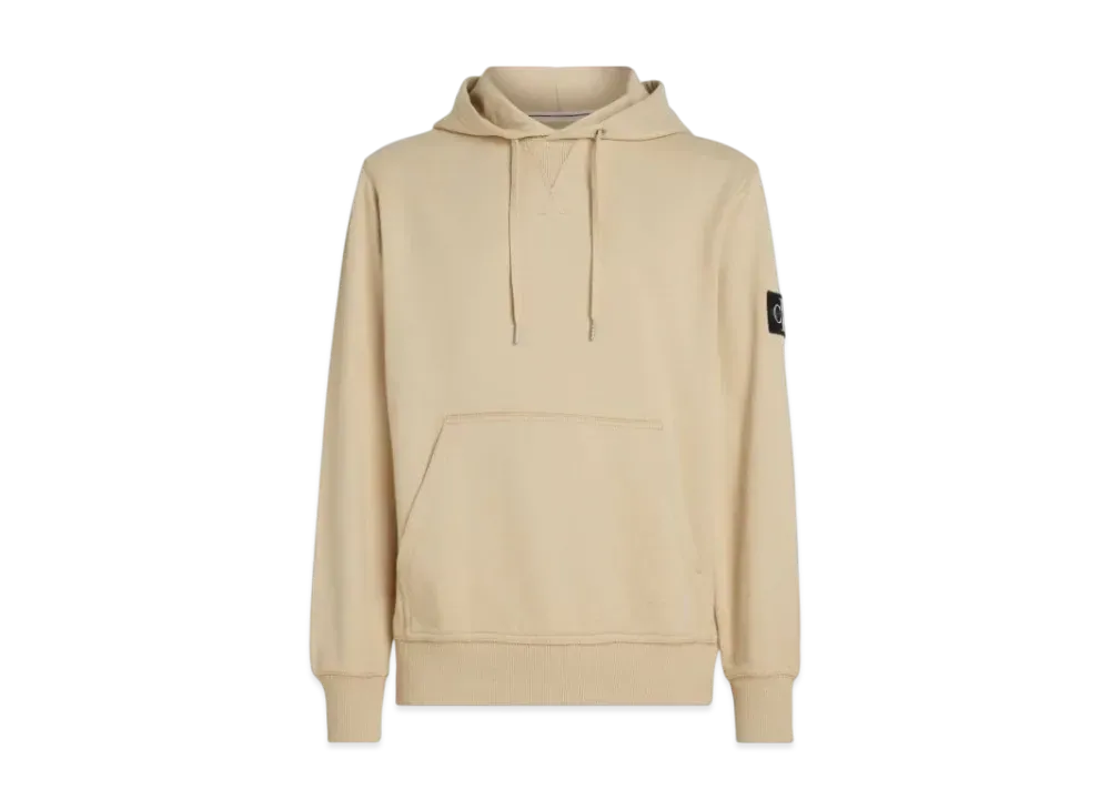 Calvin Klein Jeans Monogram Logo Sleeve Badge Hoodie "Pale Khaki"