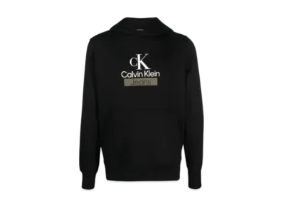 Calvin Klein Jeans Stacked Archive Hoodie Brushed Lining "CK Black"
