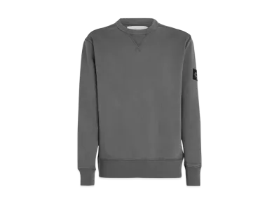 Calvin Klein Jeans Washed Monogram Logo Sleeve Badge Crew Neck Sweatshirt "Washed Black"