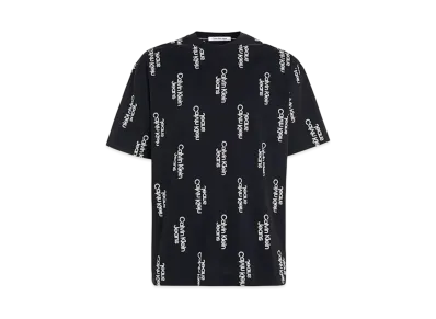 Calvin Klein Jeans All Over Logo Crew Neck T-Shirt "Black"