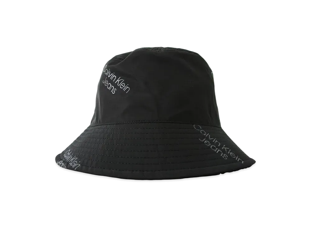 Calvin Klein Jeans Logo Print Bucket Hat "Black"
