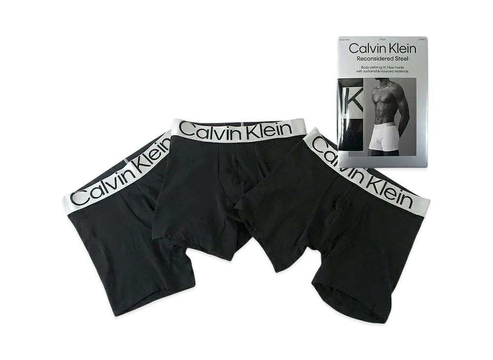 Calvin Klein 3 Pieces Cotton Stretch Boxer Shorts "Black"