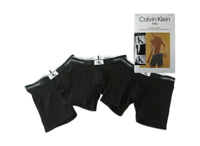Calvin Klein 3 Pieces Cotton Stretch Boxer Shorts "Black"