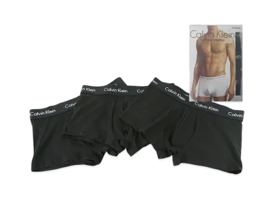Calvin Klein 3 Pieces Cotton Stretch Low Rise Boxer Shorts "Black"