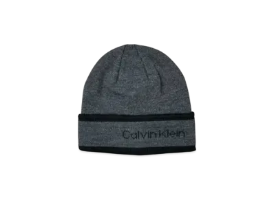 Calvin Klein Border Logo Reversible Cuff Beanie "Gray"