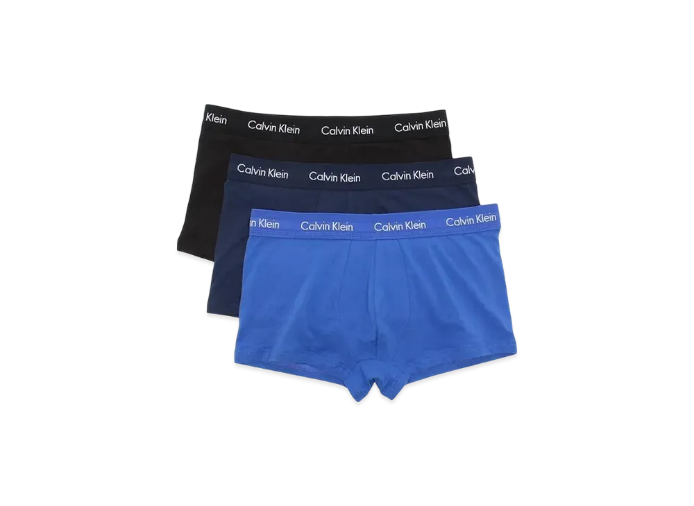 Calvin Klein Cotton Stretch Boxer Shorts Set of 3 "Black/Blue Shadow/Cobalt Water"