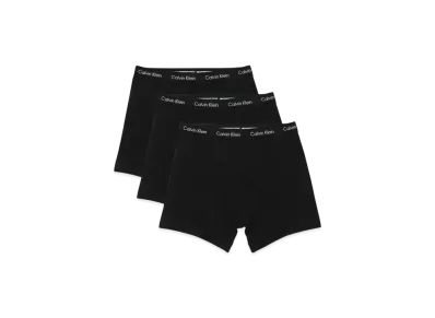 Calvin Klein Logo Cotton Stretch Boxer Shorts Set of 3 "Black"