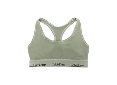 Calvin Klein Modern Cotton Naturals Mineral Dye Unlined Bralette "Green"