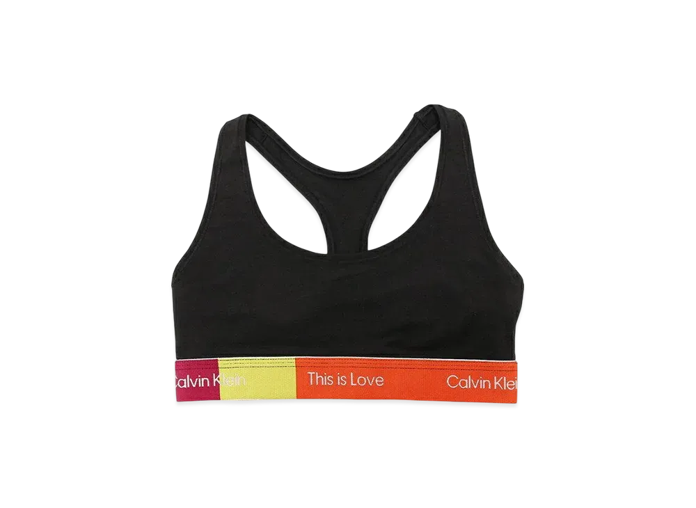 Calvin Klein Pride This Is Love Colorblocked Unlined Bralette "Black/Multicolor"