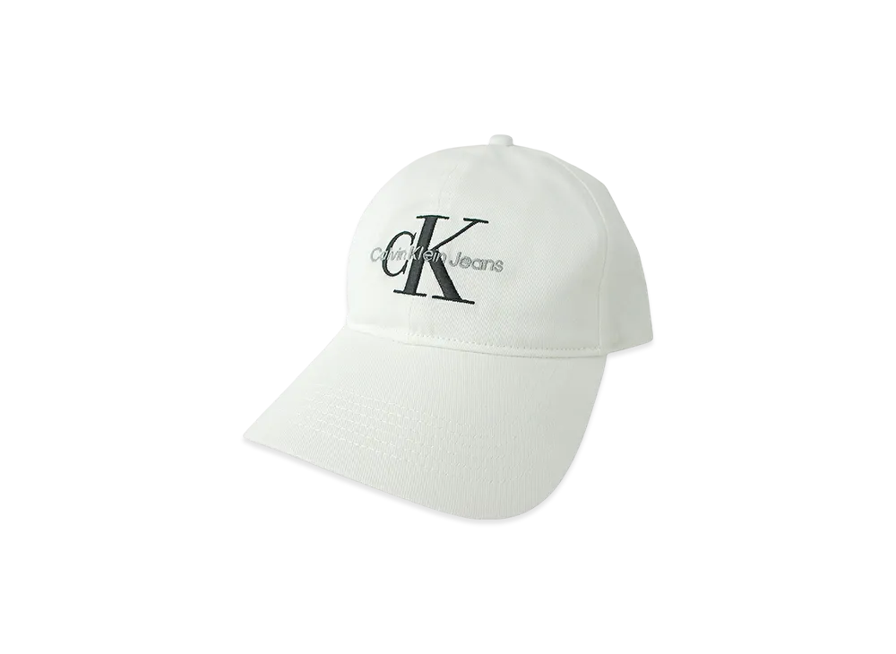 Calvin Klein Jeans Monologo Embroidery Baseball Cap "White"