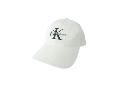 Calvin Klein Jeans Monologo Embroidery Baseball Cap "White"