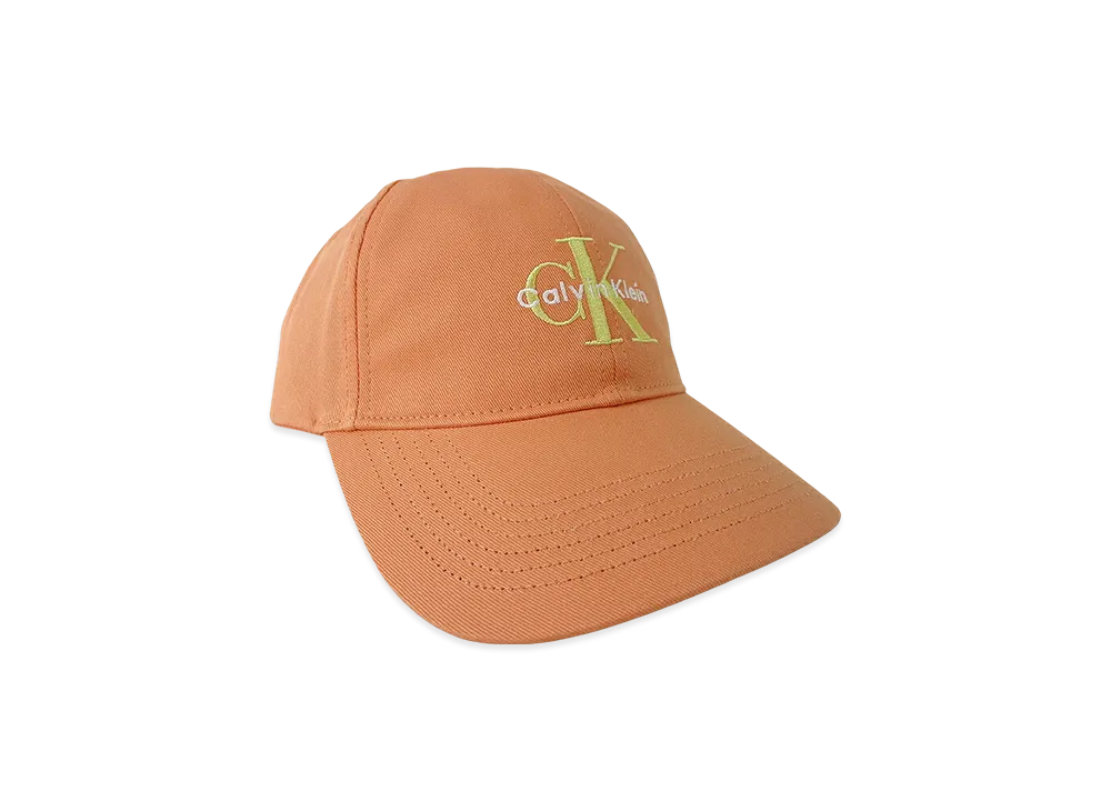Calvin Klein Monologo Embroidery Baseball Hat "Powder Orange"