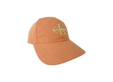 Calvin Klein Monologo Embroidery Baseball Hat "Powder Orange"