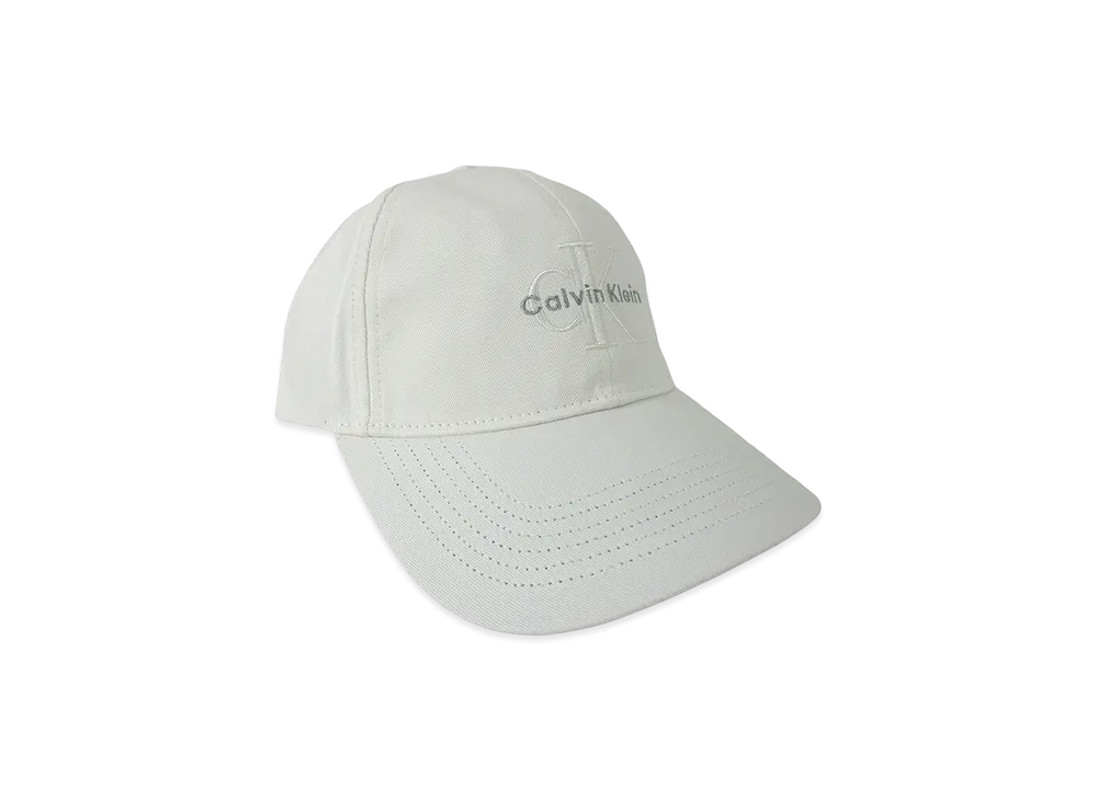 Calvin Klein Monologo Embroidery Baseball Hat "Brilliant White"