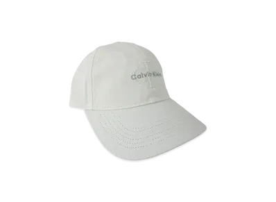 Calvin Klein Monologo Embroidery Baseball Hat "Brilliant White"