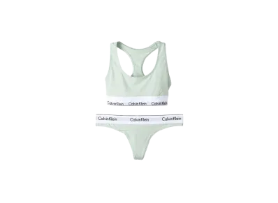 Calvin Klein Modern Cotton Bra/Shorts Set "Sage Meadow"