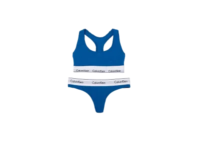 Calvin Klein Modern Cotton Bra/Shorts Set "Amplified Blue"