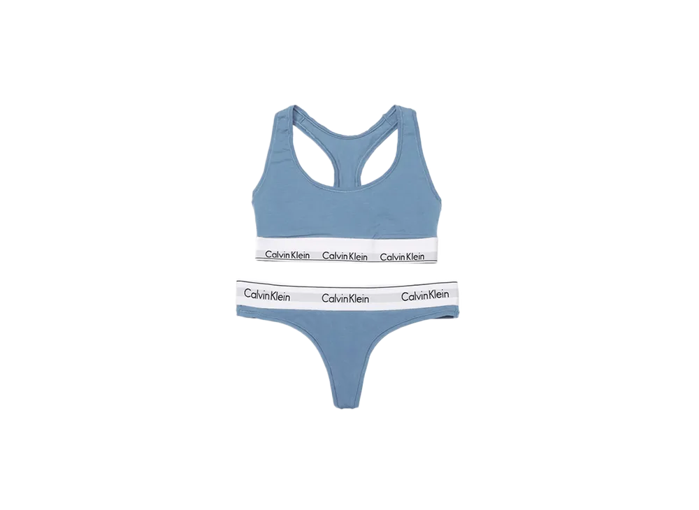 Calvin Klein Modern Cotton Bra/Shorts Set "Iceland Blue"