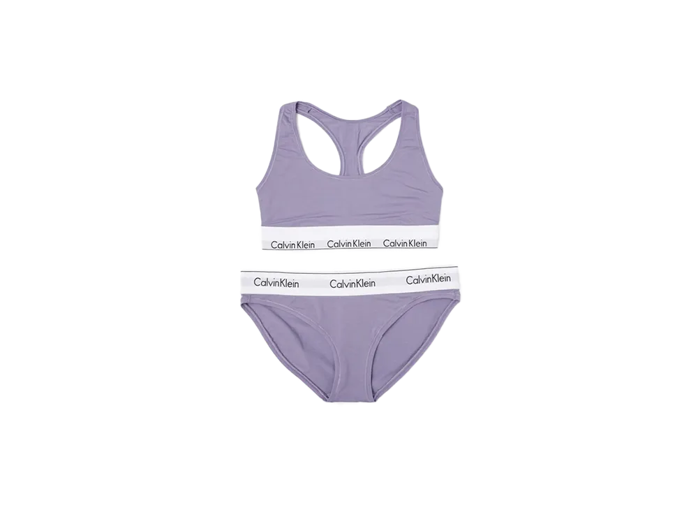 Calvin Klein Modern Cotton Bra/Shorts Set "Splashofgrape"