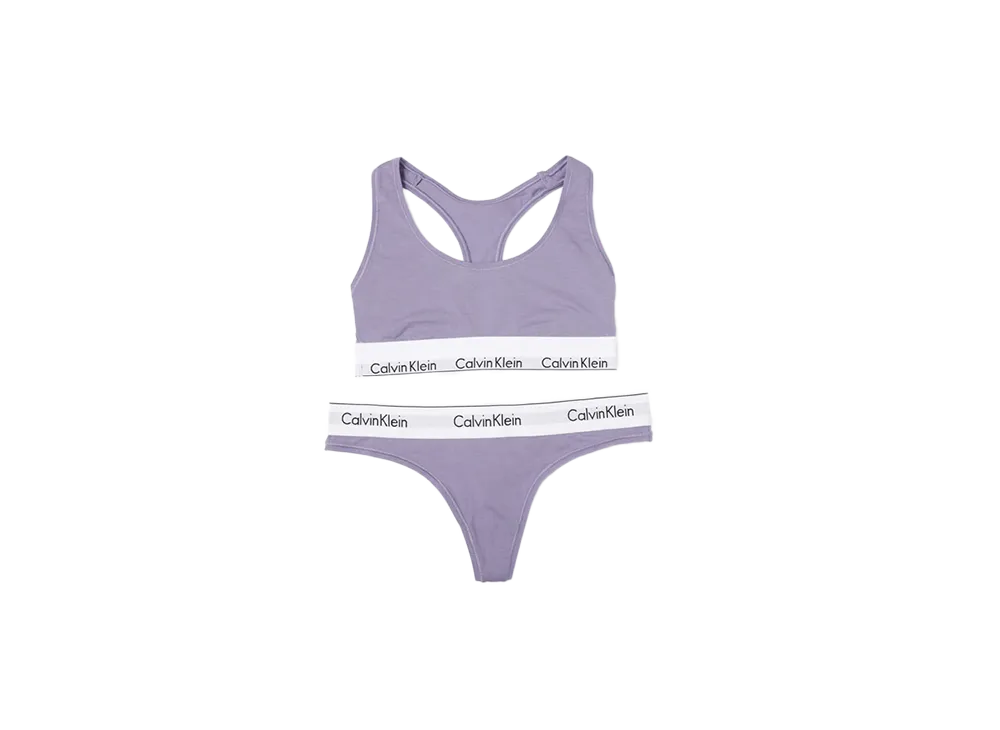 Calvin Klein Modern Cotton Bra/Shorts Set "Splashofgrape"