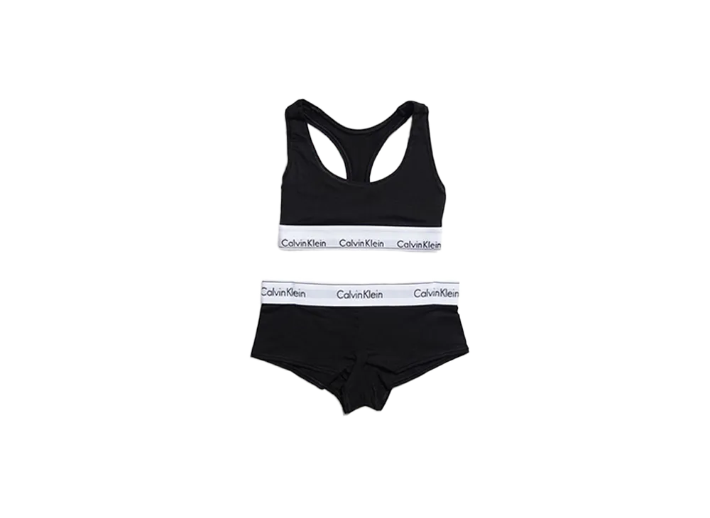 Calvin Klein Modern Cotton Bra/Shorts Set "Black"