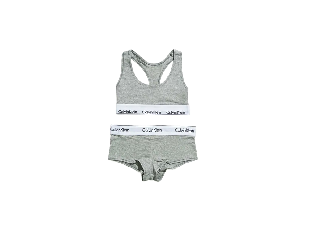 Calvin Klein Modern Cotton Bra/Shorts Set "Gray"