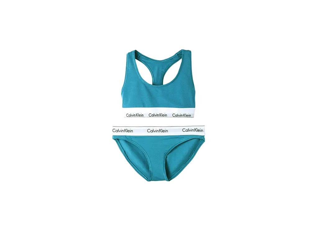 Calvin Klein Modern Cotton Bra/Shorts Set "Tapestry Teal"