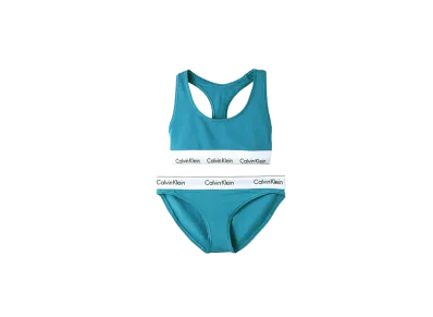 Calvin Klein Modern Cotton Bra/Shorts Set "Tapestry Teal"