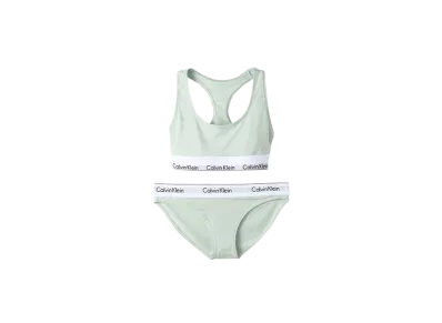 Calvin Klein Modern Cotton Bra/Shorts Set "Sage Meadow"