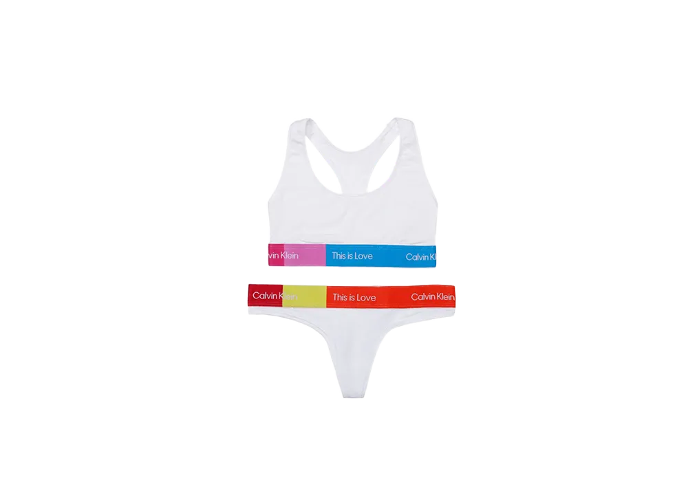 Calvin Klein Modern Cotton T-Back "White/Multi"