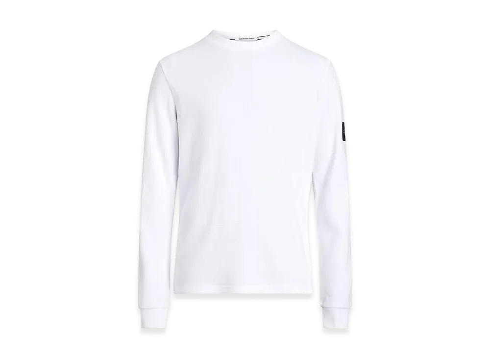 Calvin Klein Jeans Monologo Badge Crew Neck "Bright White"
