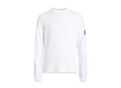 Calvin Klein Jeans Monologo Badge Crew Neck "Bright White"