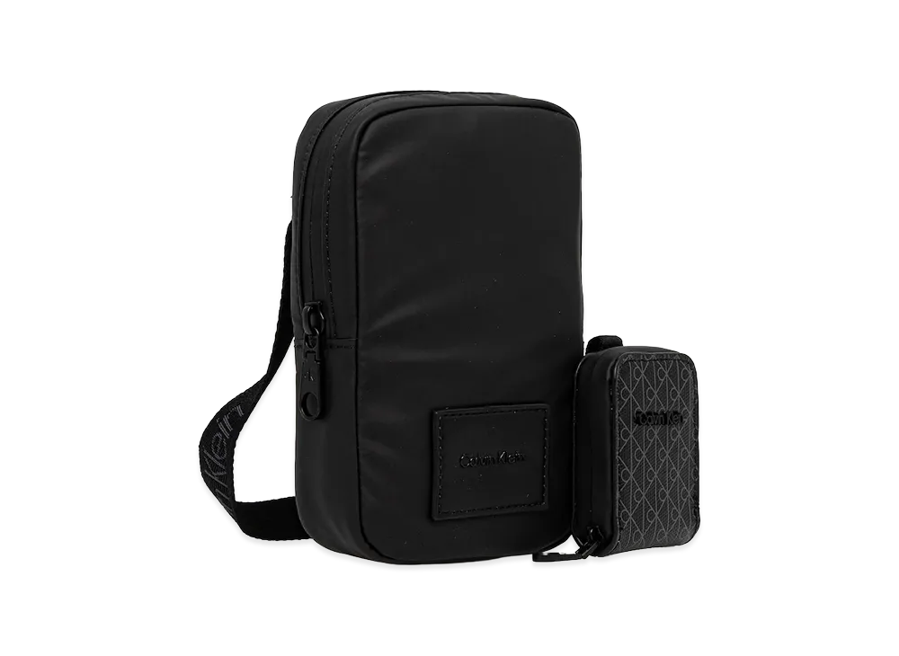 Calvin Klein Puffer Utility Phone Crossbody "Black"