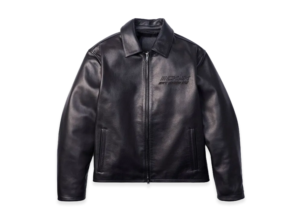 Calvin Klein x Jung Kook of BTS Leather Racer Jacket "Black"
