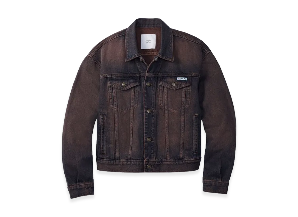 Calvin Klein x Jung Kook of BTS 90s Cropped Denim Trucker Jacket "Dusk Brown"