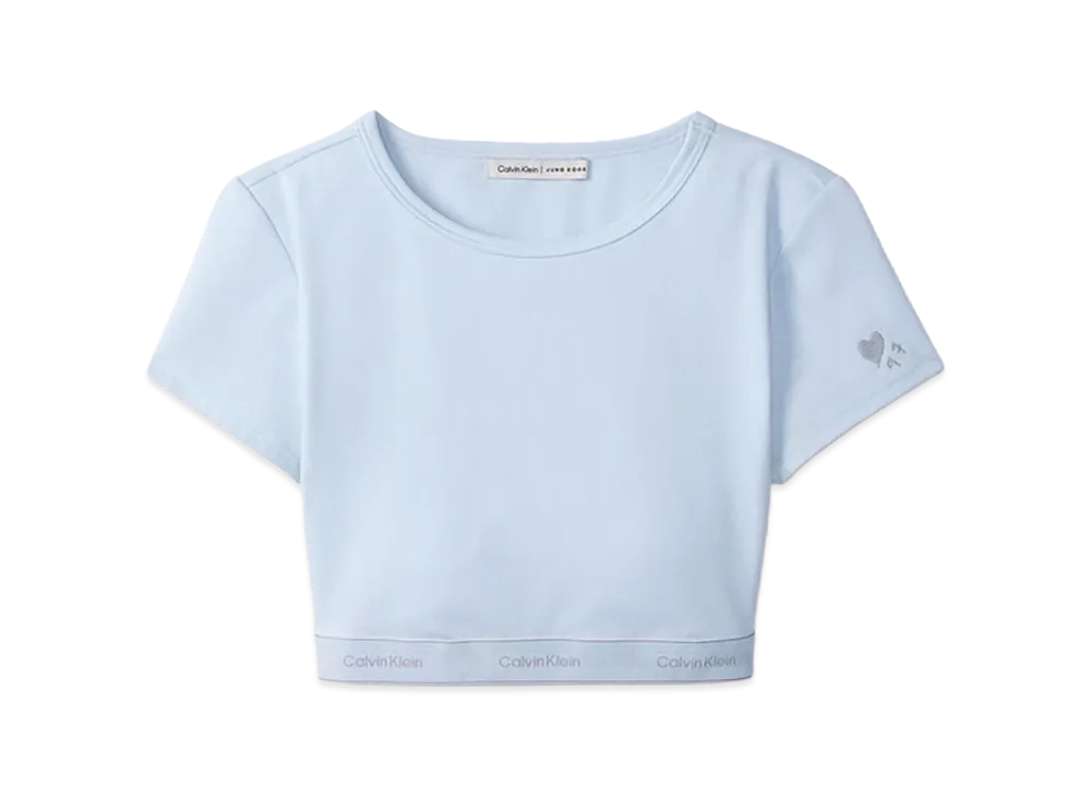 Calvin Klein x Jung Kook of BTS Women's Heritage Cotton Lightly Lined T-Shirt Bralette "Pale Horizon Blue"