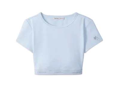 Calvin Klein x Jung Kook of BTS Women's Heritage Cotton Lightly Lined T-Shirt Bralette "Pale Horizon Blue"
