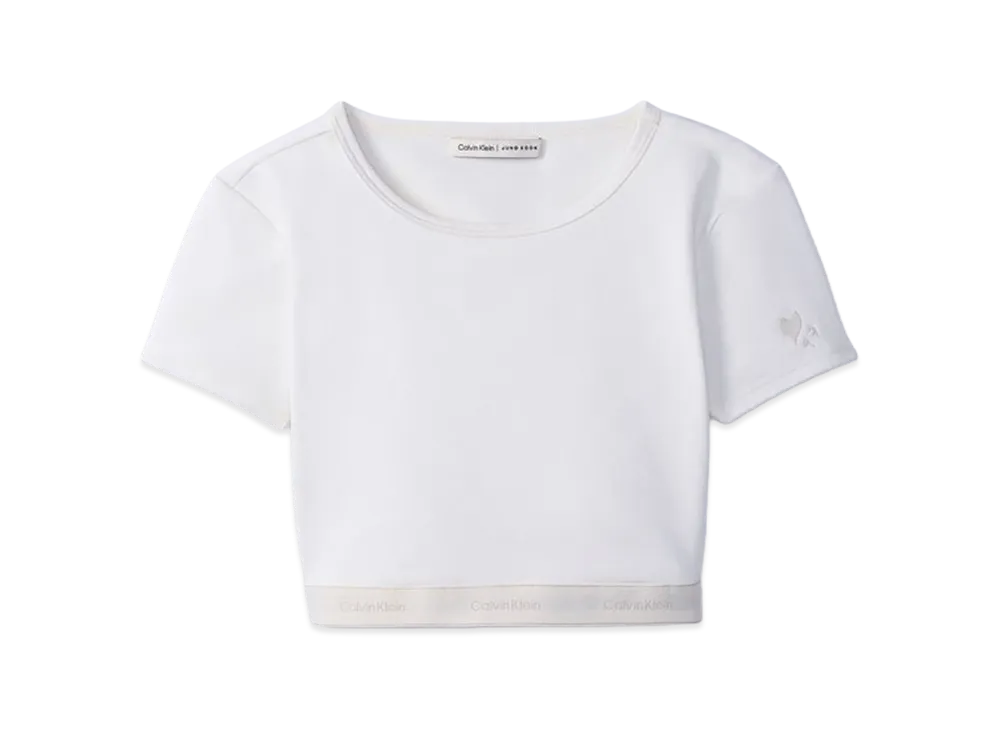 Calvin Klein x Jung Kook of BTS Women's Heritage Cotton Lightly Lined T-Shirt Bralette "Lily White"
