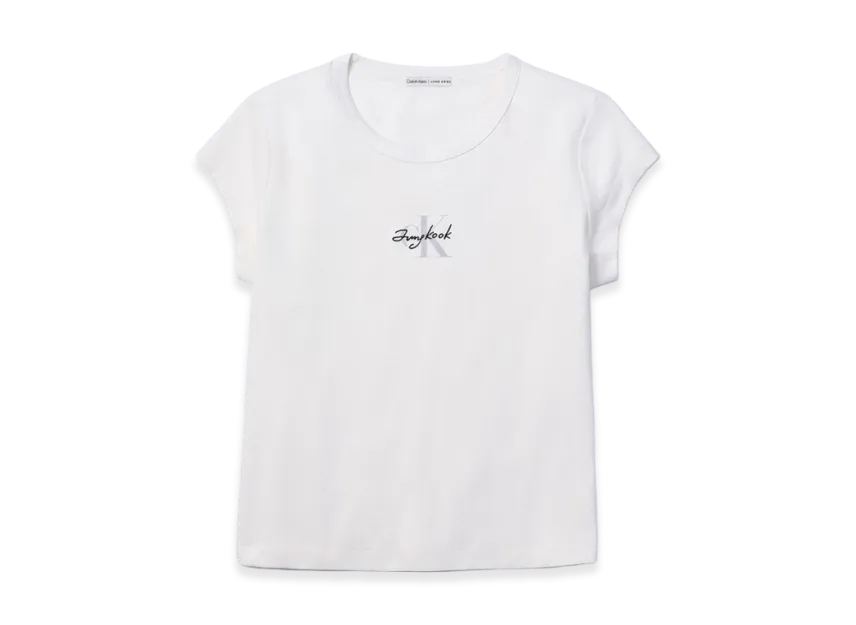 Calvin Klein x Jung Kook of BTS Women's Monogram Baby Tee Calvin Klein x Jung Kook of BTS Women's Monogram Baby Tee